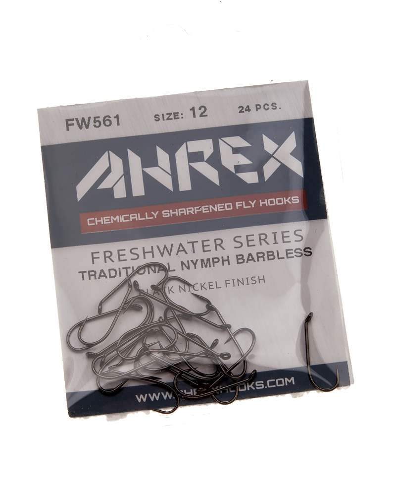 Ahrex Fw561 Nymph Traditional Barbless #16 Trout Fly Tying Hooks